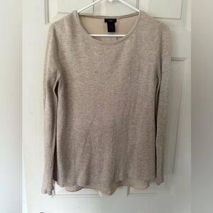 LOFT Cream Long Sleeve Top